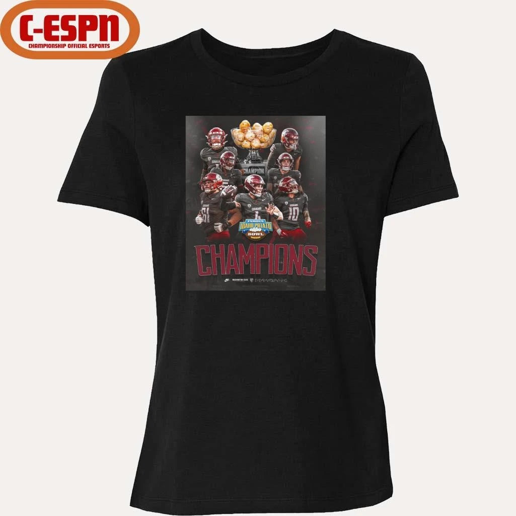 Official Washington State Cougars Team 2025 Idaho Potato Bowl Champions Poster Shirt