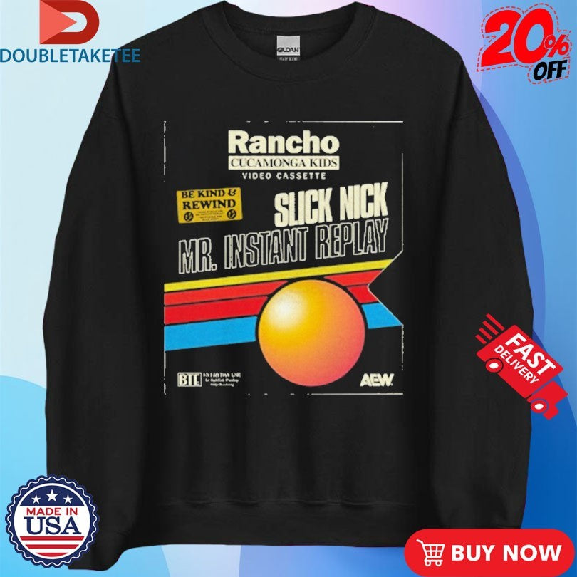 Official Young Bucks Slick Nick Mr Instant Repley Tape Traders Shirts