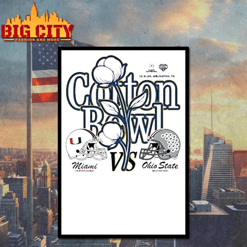 Ohio State Vs Miami 2025 Cotton Bowl Shirt