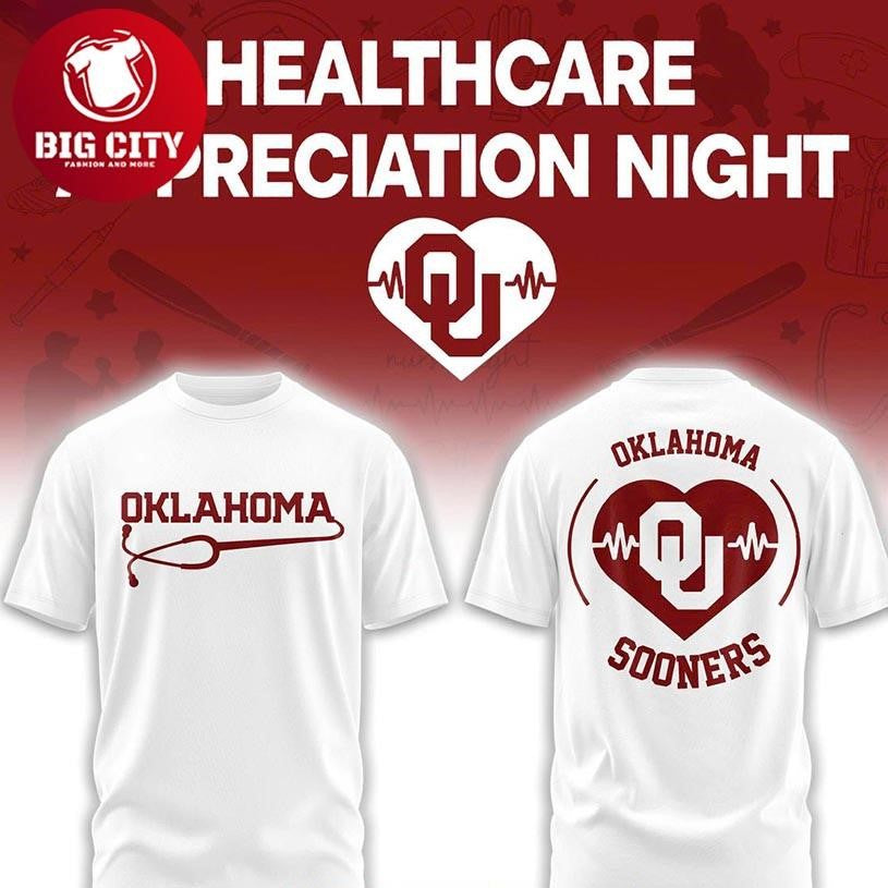 Oklahoma Sooners x Healthcare Appreciation Night 2026 Two Sided Shirt