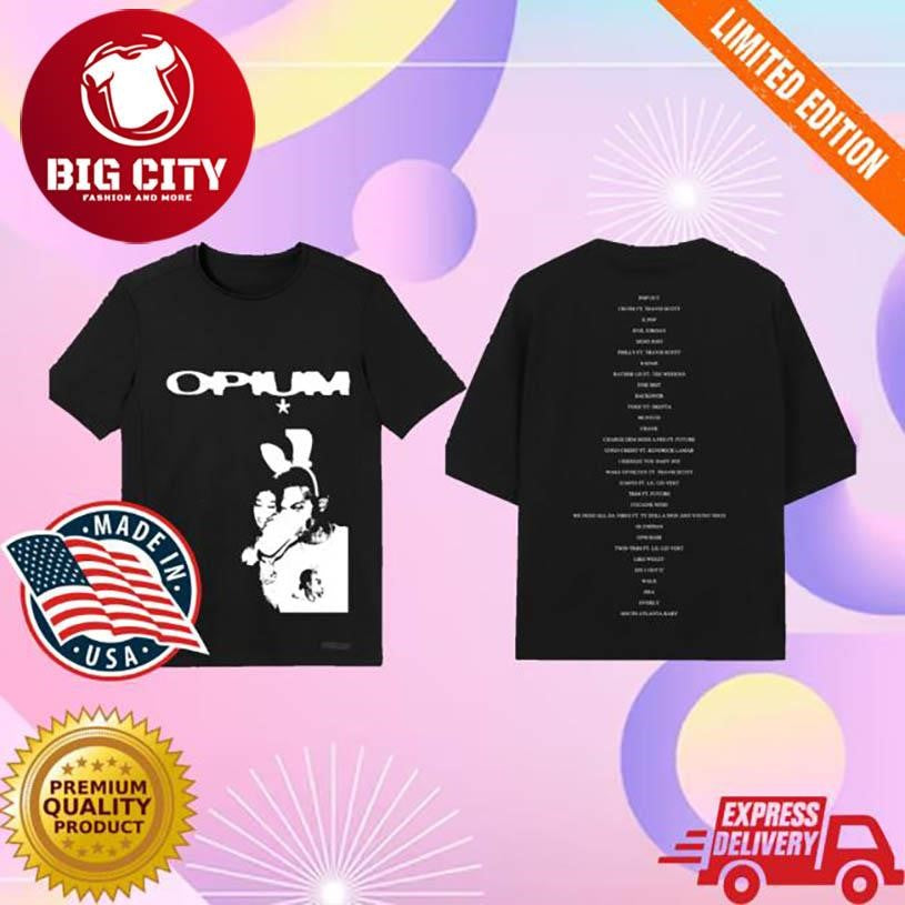 Opiumlndia Opium Bunny Graphic Two Sided Shirt