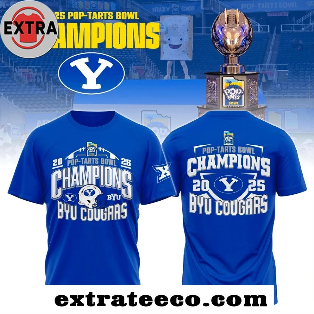 Original Byu Cougars Pop Tarts Bowl Champions 2025 Helmet And Logo T-Shirt