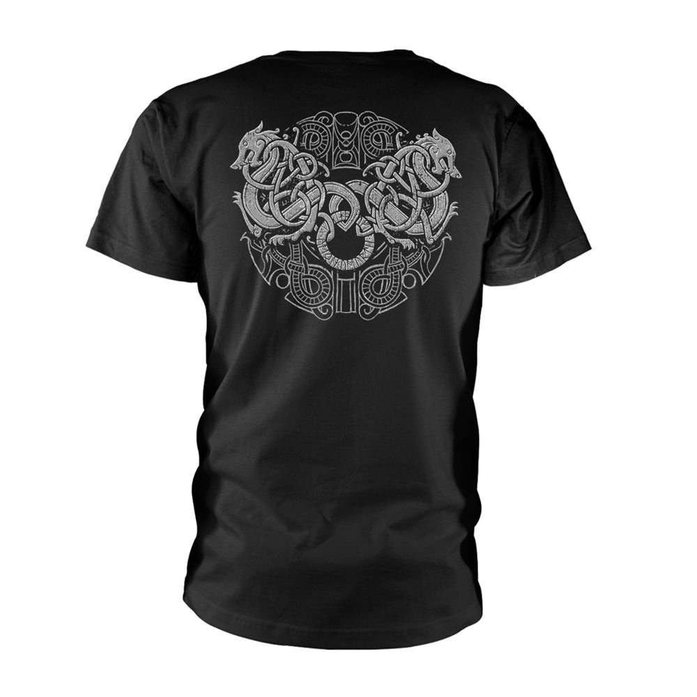 Amon Amarth Unisex T-shirt: Grey Skull (back print)