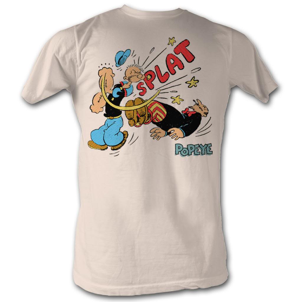 Popeye Mens S/S T-Shirt - Sailor Punch - Solid Natural