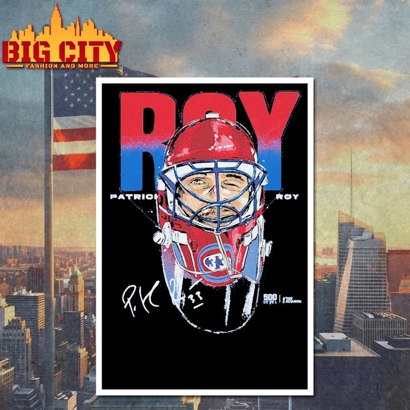 Patrick Roy Montreal Goalie Mask signature shirt