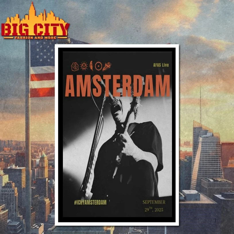Pierce The Veil Amsterdam, NL at AFAS Live Sep 29 2025 Tour Poster shirts
