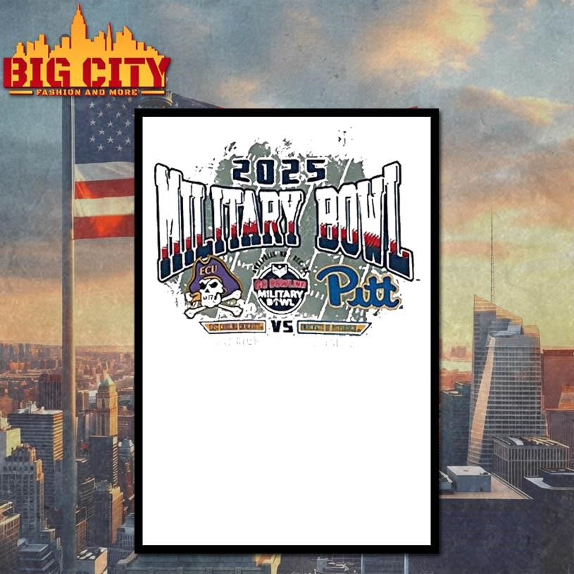 Pittsburgh Vs East Carolina 2025 Military Bowl Dueling Helmets Shirt