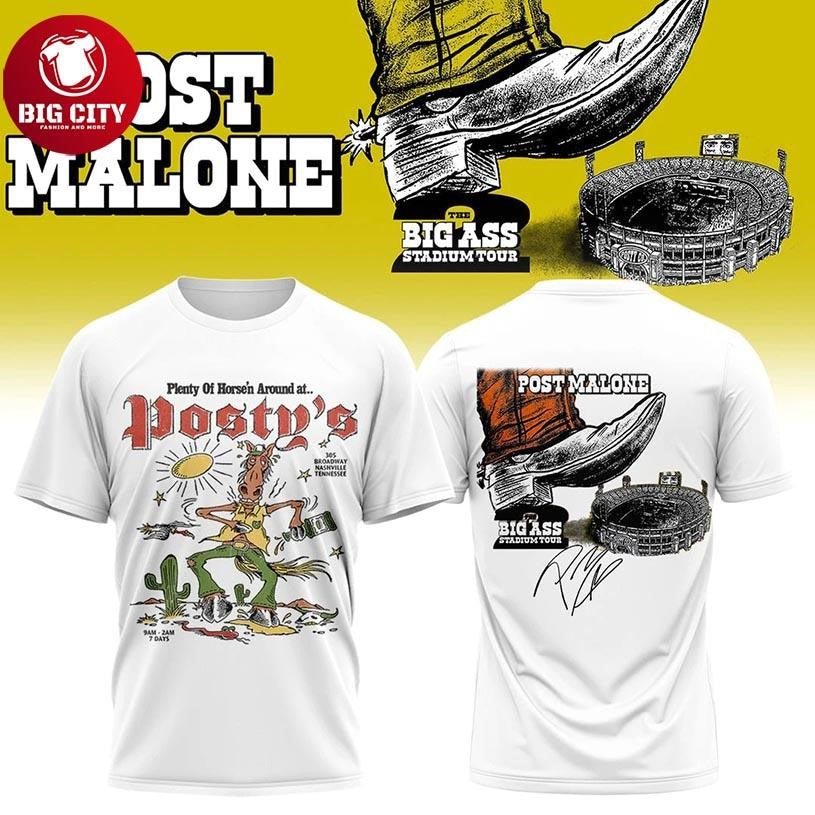 Post Malone The BIG ASS Stadium Tour Part 2 2026 Two Sided Shirt