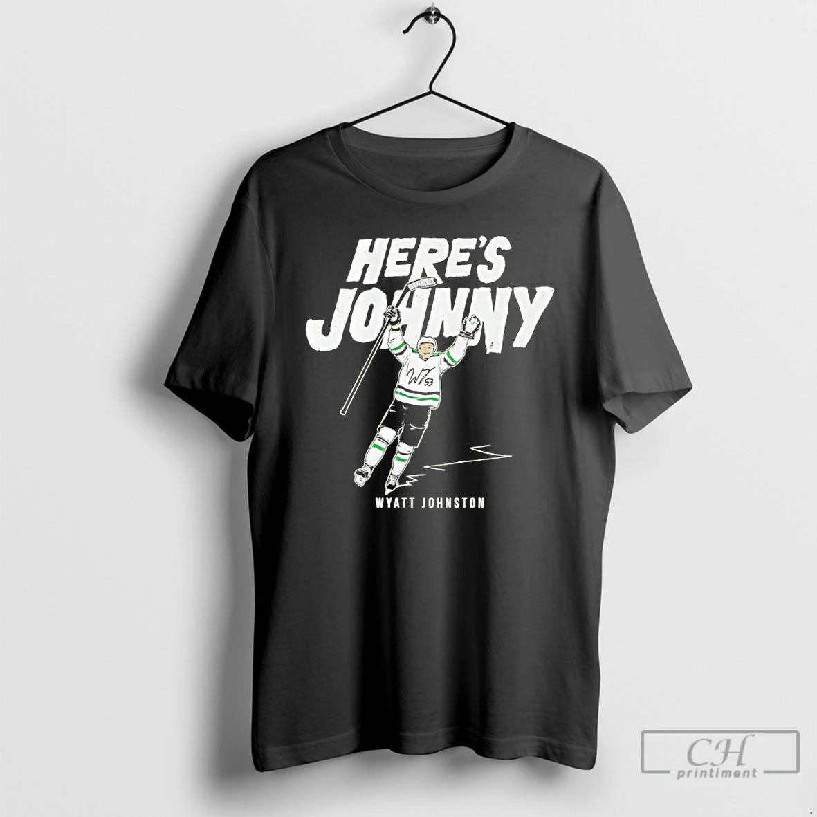 Premium Dallas Stars Wyatt Johnston Heres Johnny Signature
