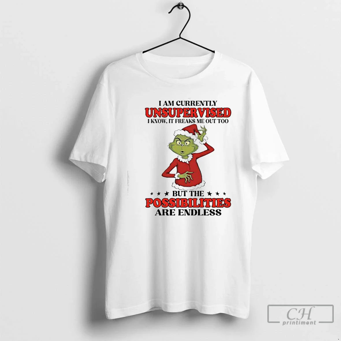 Grinch I Am Currently Unsupervised I Know Freaks Me Out Too But T-Shirts, Hoodie, Sweatshirt