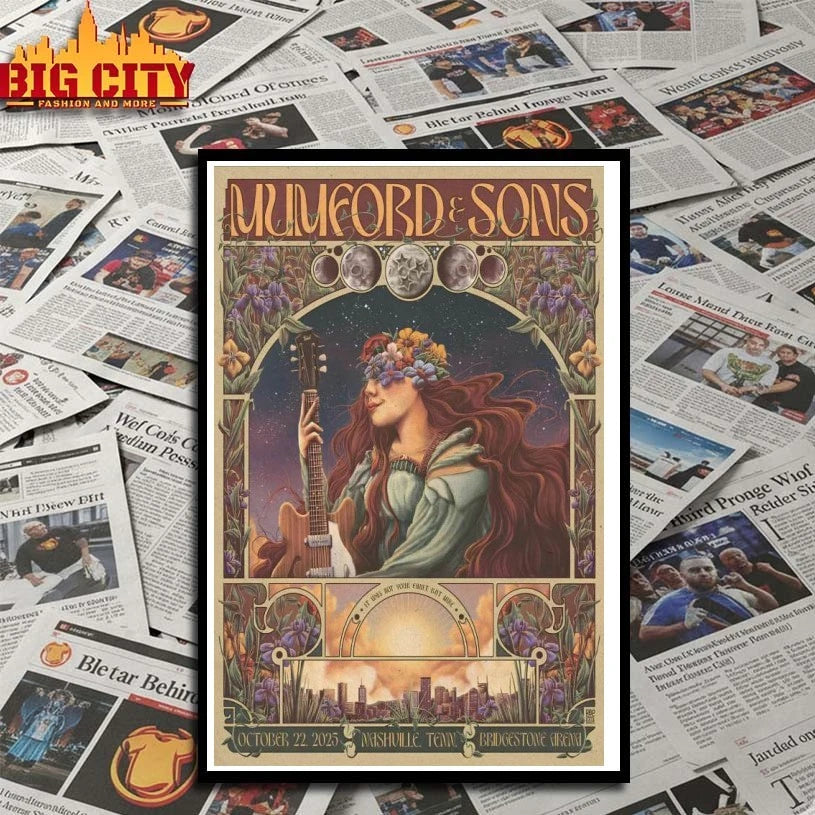 Premium Mumford & Sons Tour Bridgestone Arena 2025 Poster Shirts