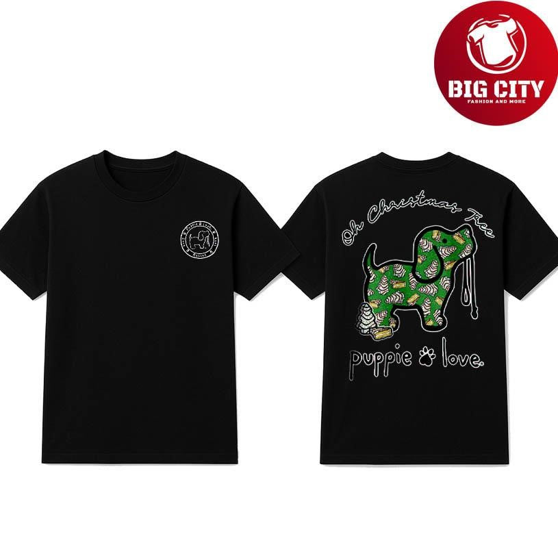 Puppie Love Tree Cake Pup Two Sided Shirt
