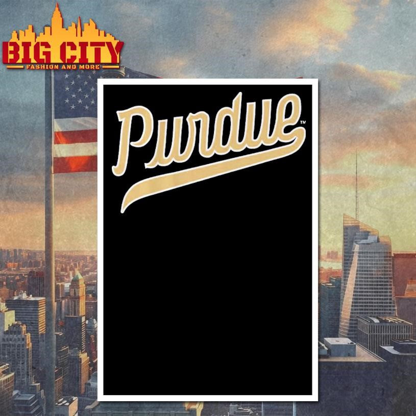 Purdue Boilermakers Black Script Logo Shirt