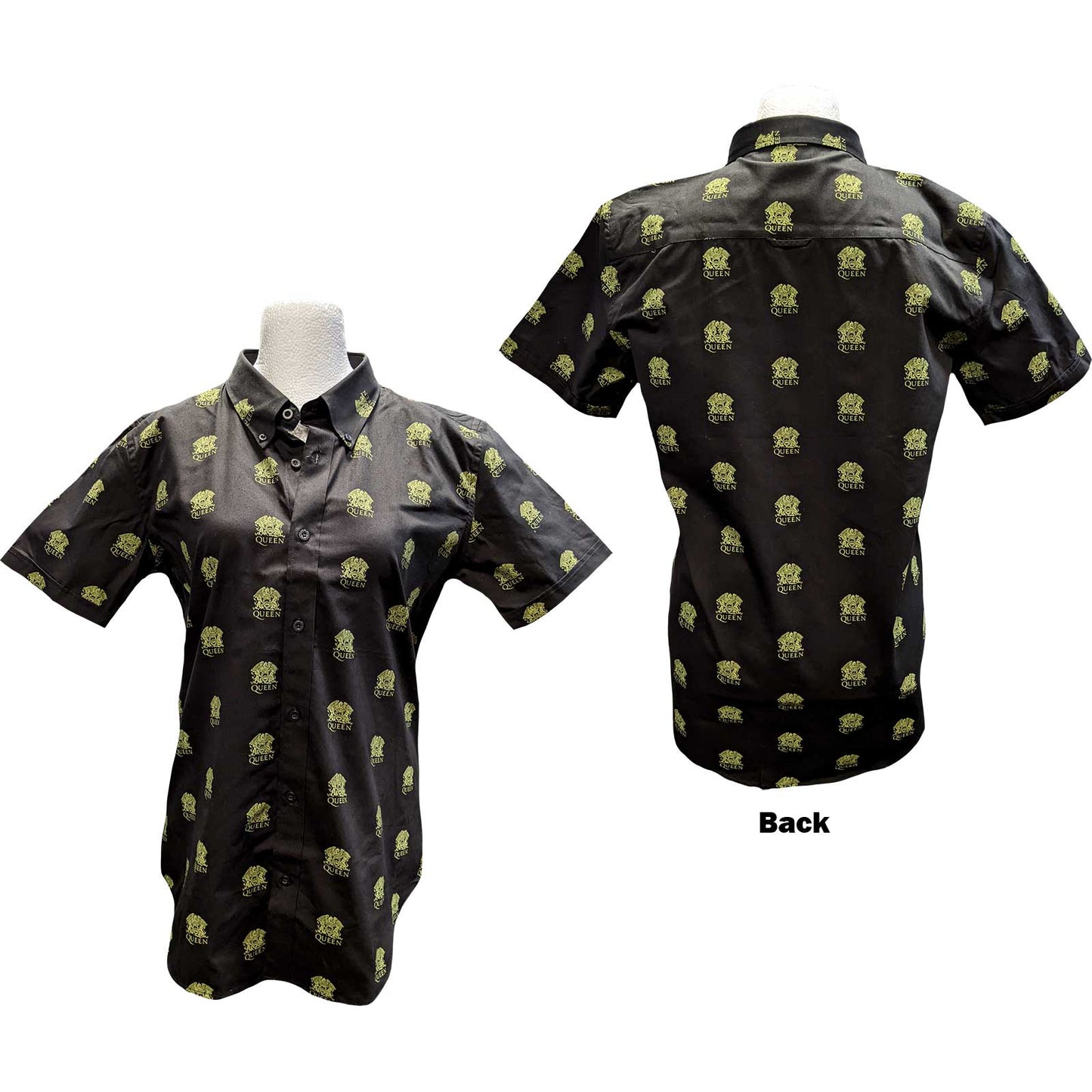 Queen Casual Shirt: Crest Pattern (All Over Print)