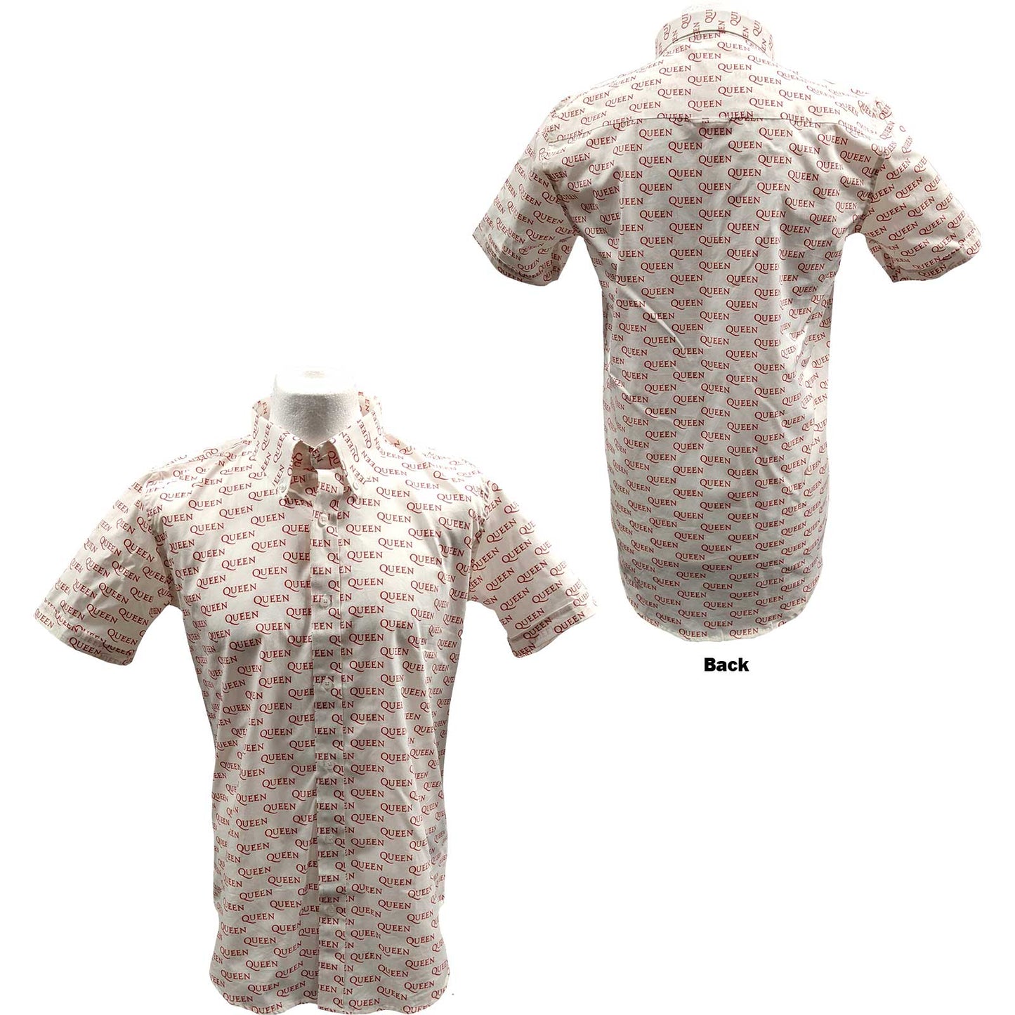 Queen Casual Shirt: Logo Pattern (All Over Print)