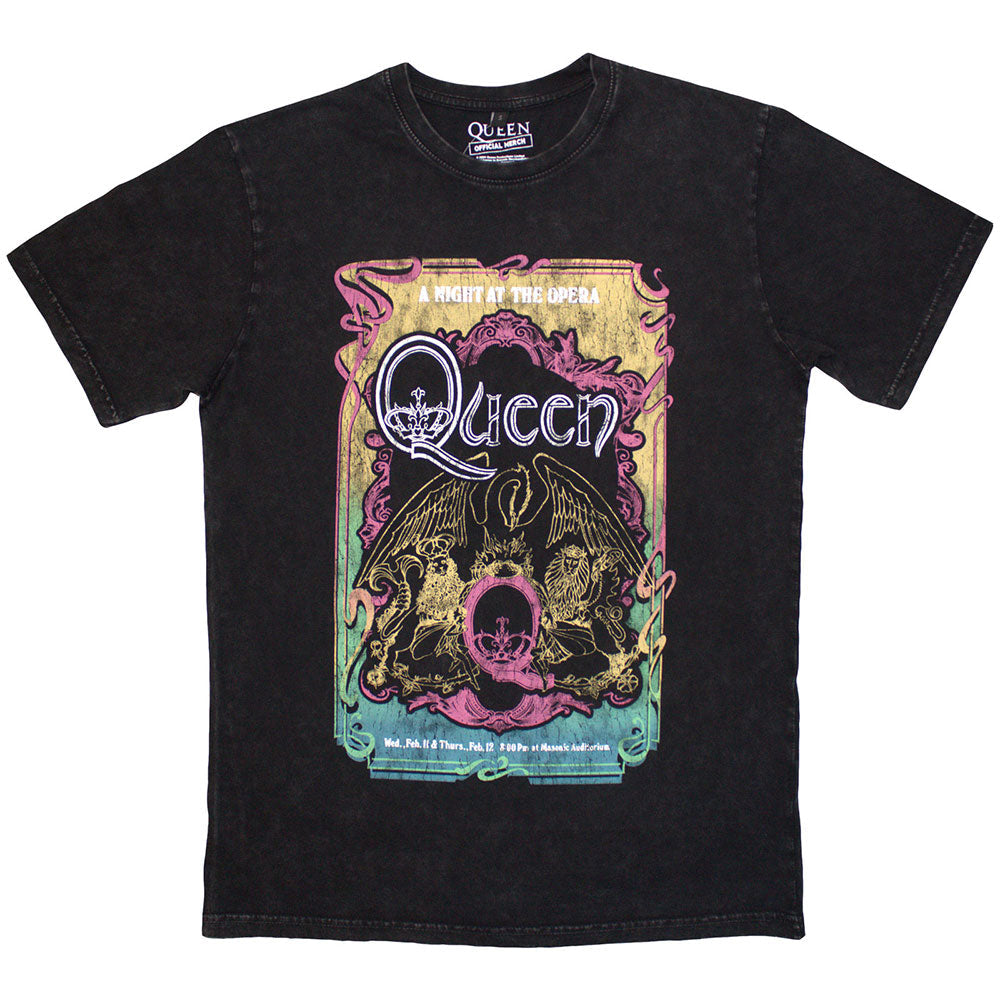 QUEEN Stone Wash T-Shirt, A Night At The Opera Tour '76