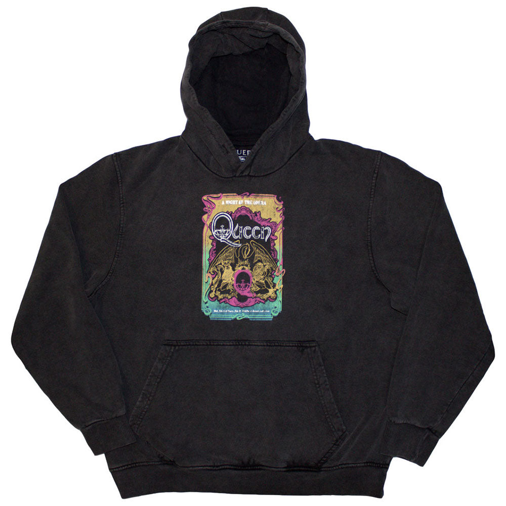 Queen Pullover Hoodie: A Night At The Opera Tour '76 (Wash Collection)