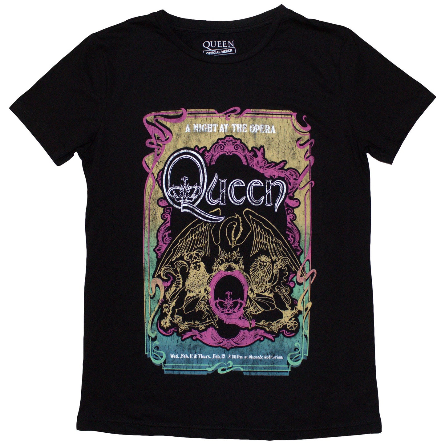 Queen Ladies Slim Fit T-Shirt: A Night At The Opera Tour '76