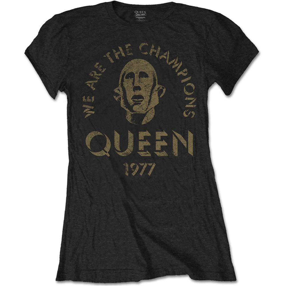 Queen Ladies Slim Fit T-Shirt: We Are The Champions