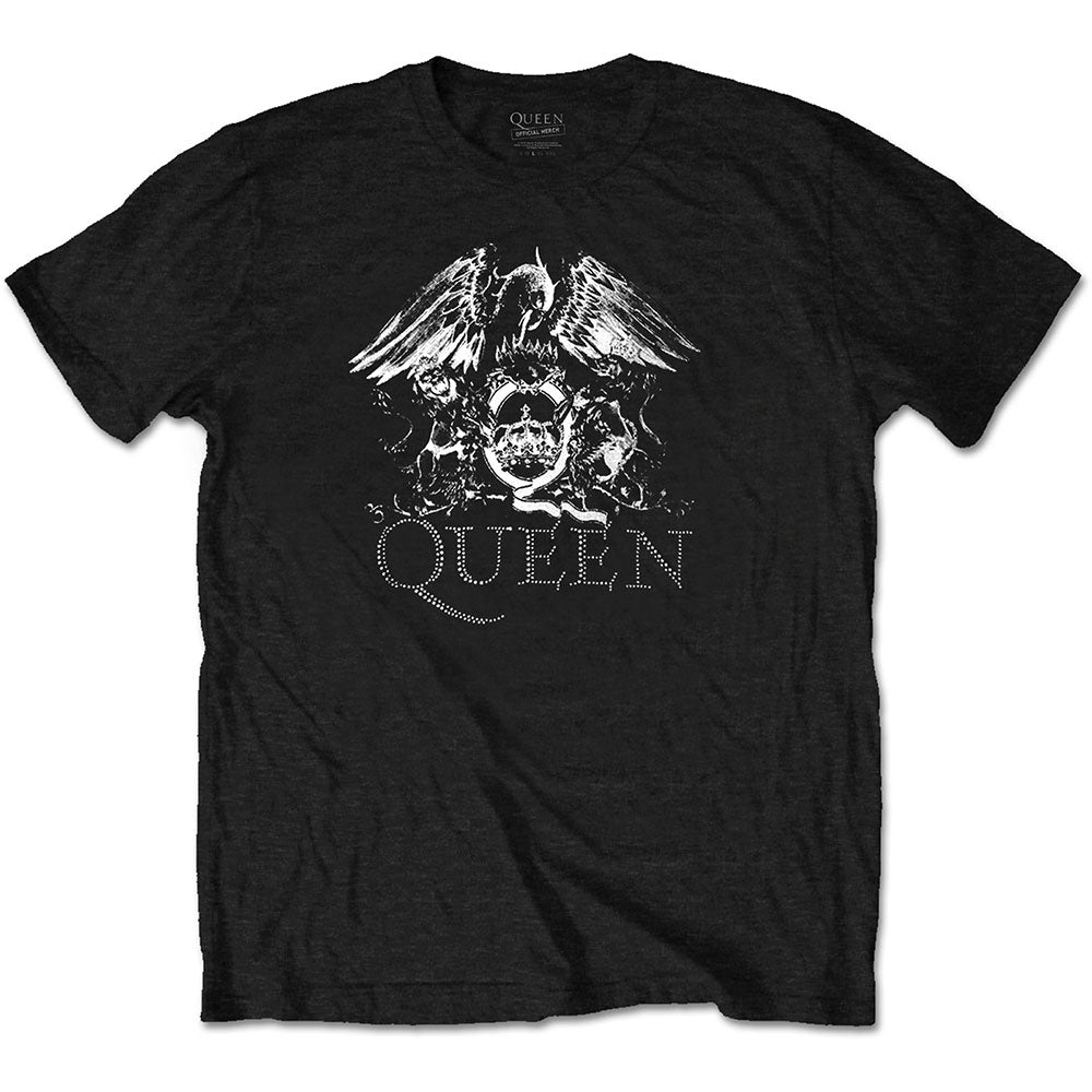 Queen | Official Band T-Shirt | Crest Logo (Diamante)
