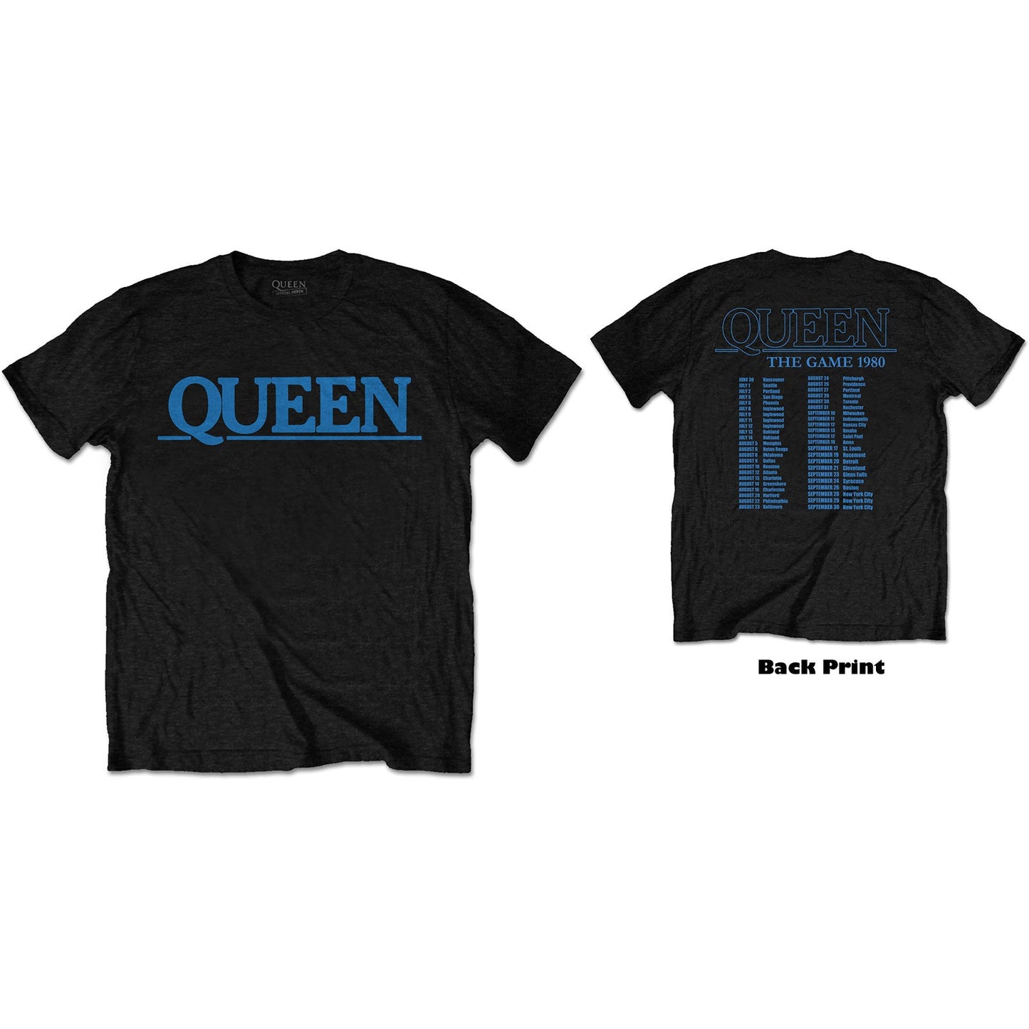 Queen T-Shirt: The Game Tour (Back Print)