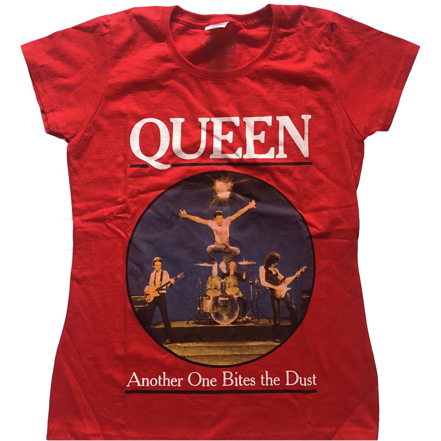Queen Ladies Slim Fit T-Shirt: One Bites The Dust