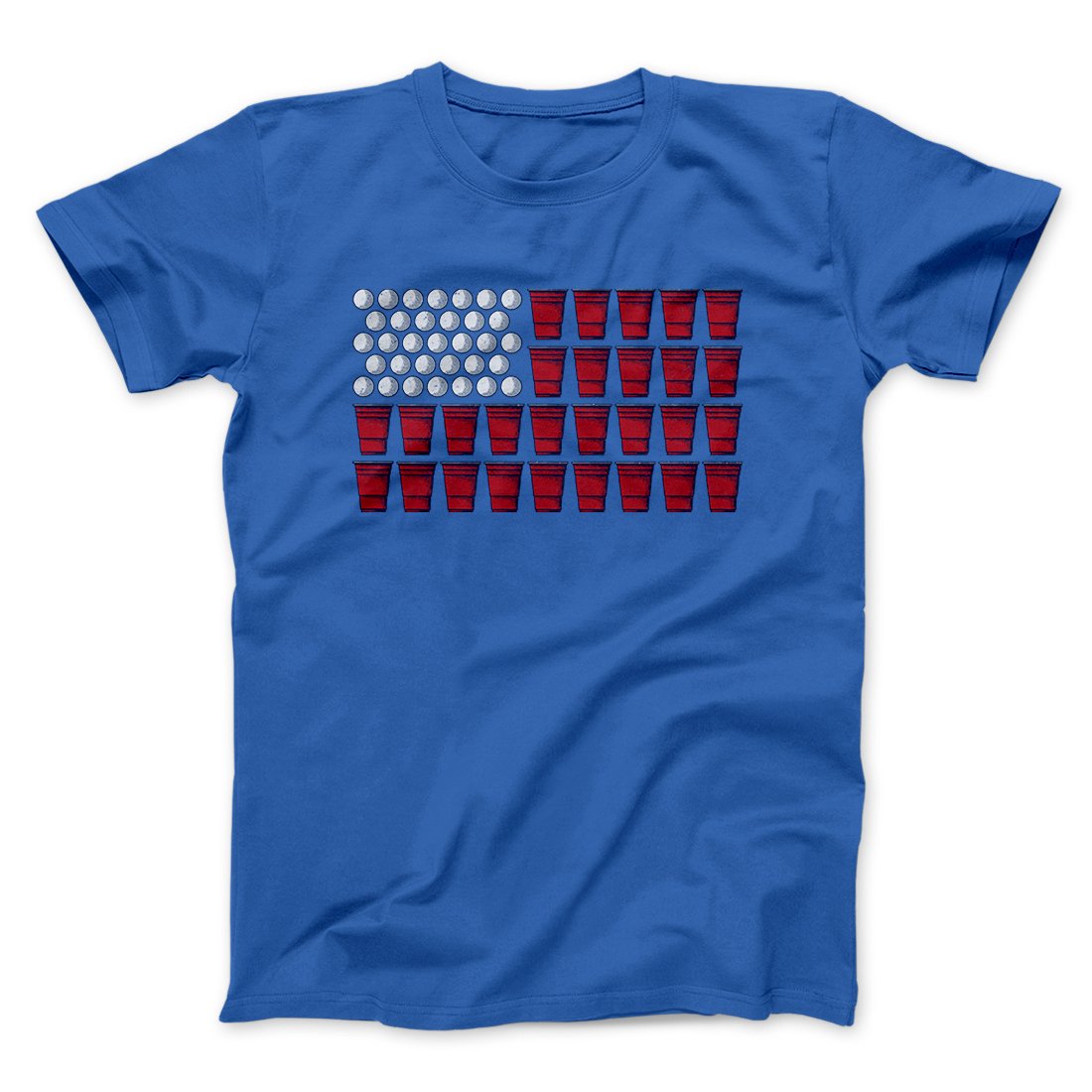 Beer Pong American Flag Men/Unisex T-Shirt