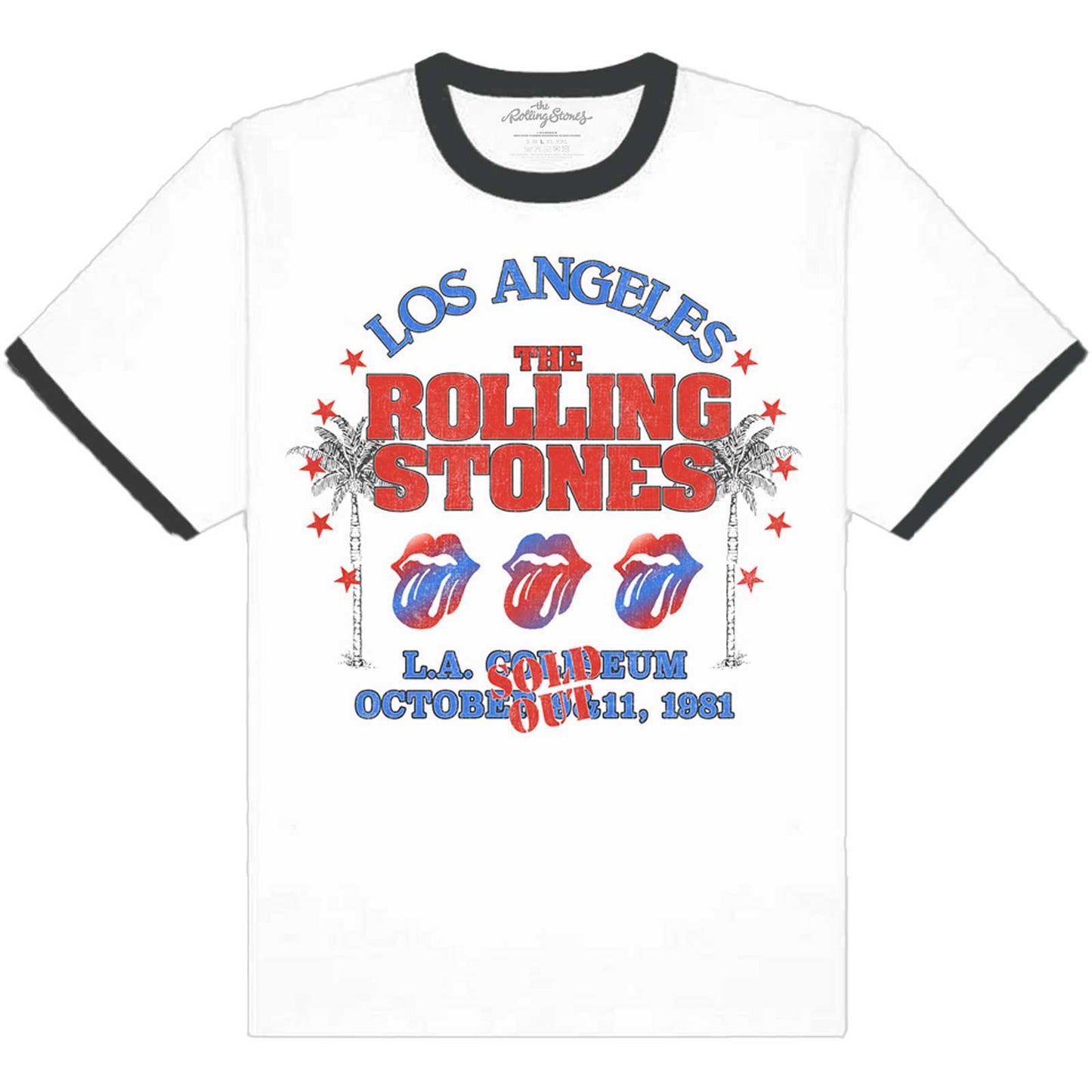 The Rolling Stones Ringer T-Shirt: American LA Tour