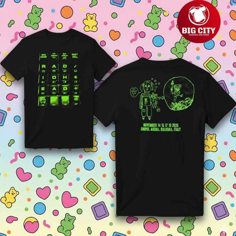 Radiohead Unipol Unipol Arena Italy 2025 Show Two Sided Shirt