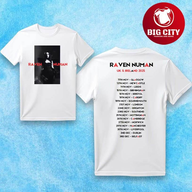Raven Numan Tour 2025 Two Sided Shirt