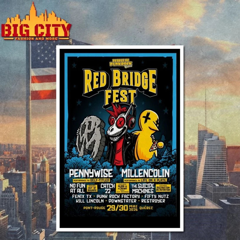 Red Bridge Fest 5-29 5-30-2026 Québec Canada Poster shirt