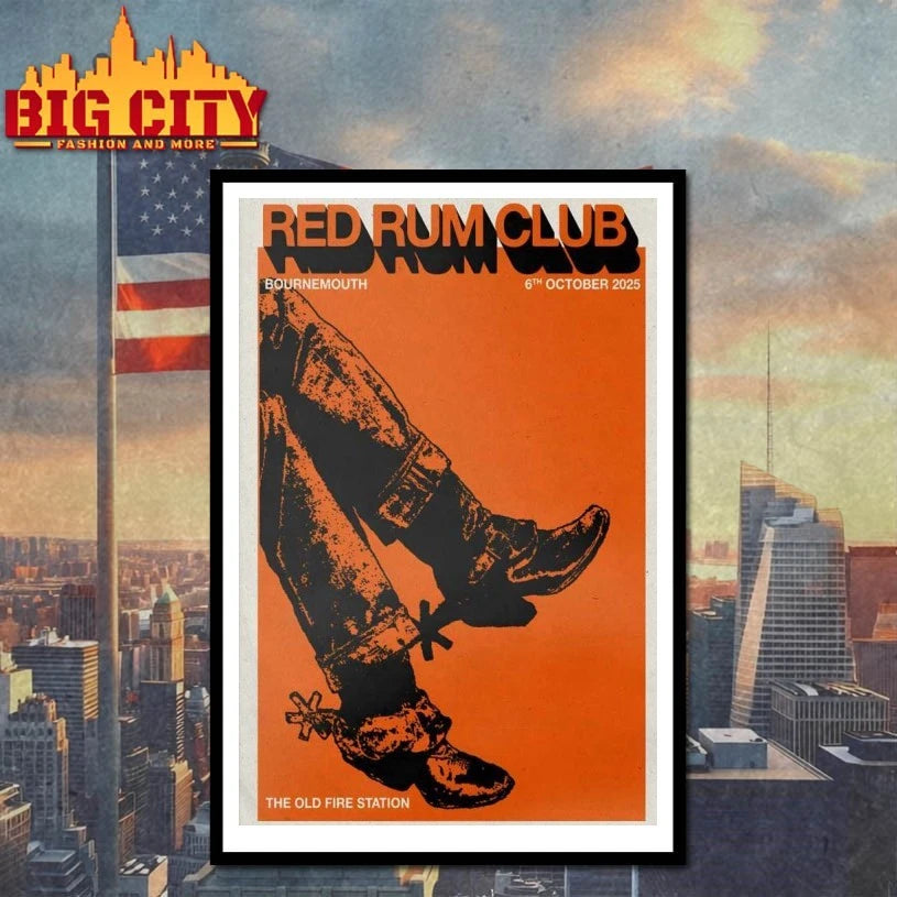 Red Rum Club Oct 6 2025 Bournemouth UK Poster shirt