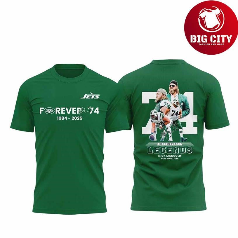 Rest In Peace Forever 74 Nick Mangold Two Sided Shirt