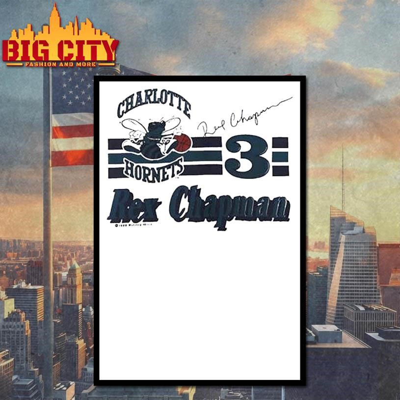 Rex Chapman Charlotte Hornets Basketball Nutmeg Nba Vintage 80s Shirt