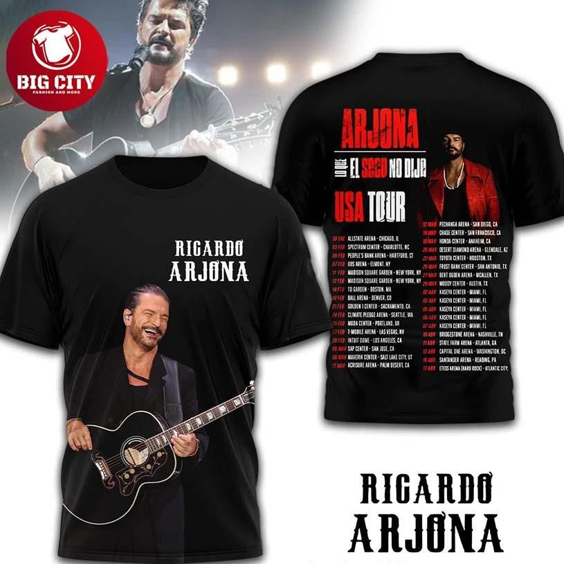 Ricardo Arjona Lo que el SECO no dijo Tour USA 2026 Two Sided Shirt