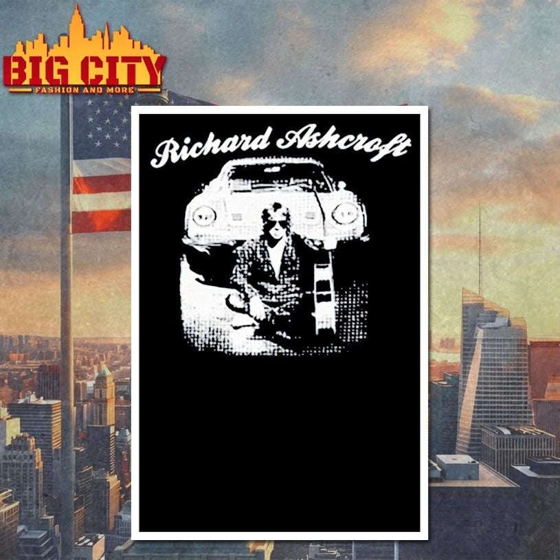 Richard Ashcroft car and guitar shirt