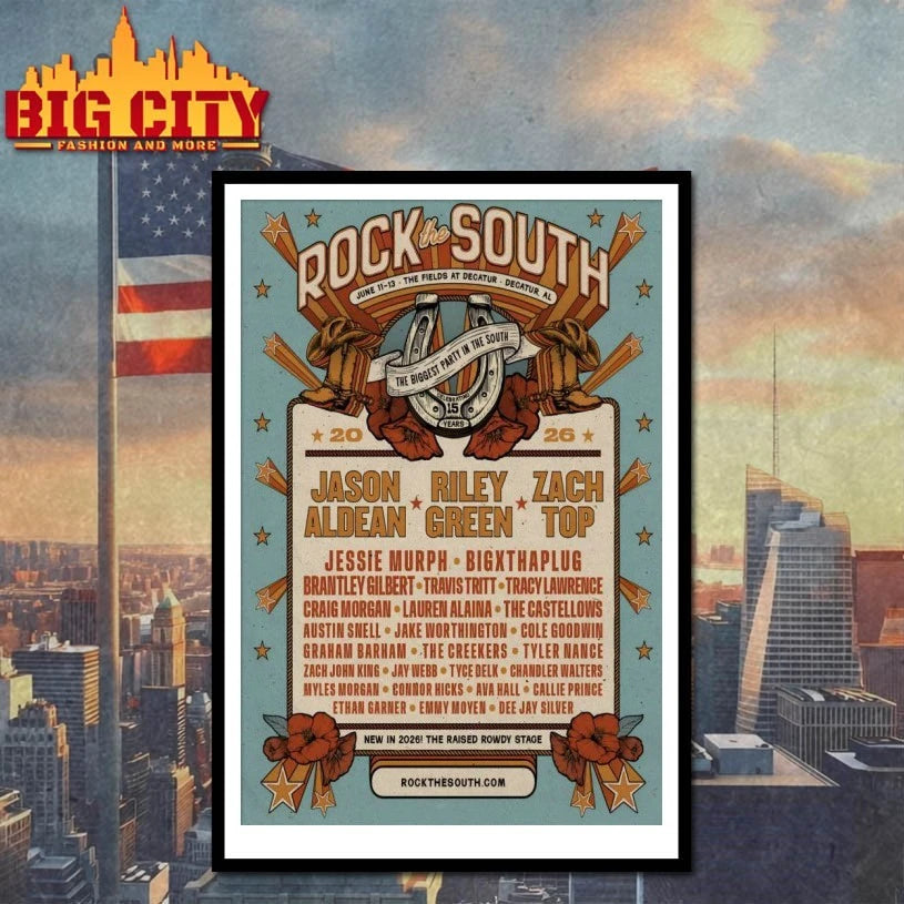 Rock The South June 11-13 2026 Decatur Event Poster shirts