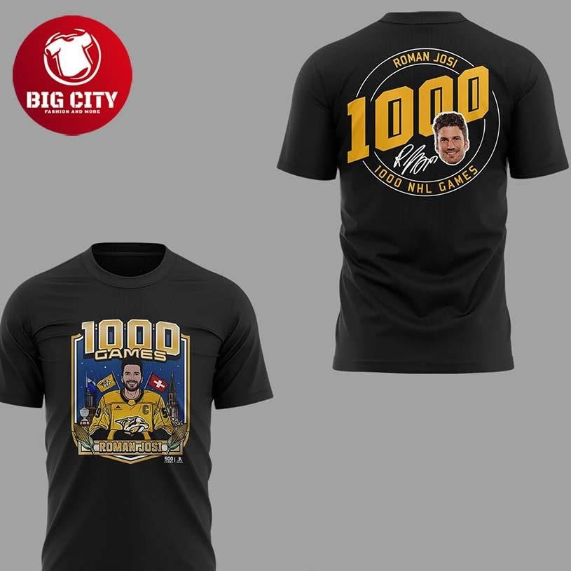 Roman Josi 1000 NHL Games 2026 Nashville Predators Two Sided Shirt