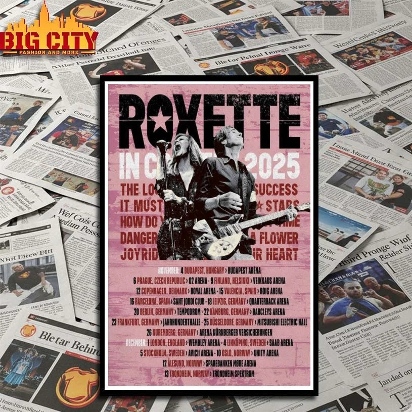 Roxette In Concert November And December 2025 Poster shirt