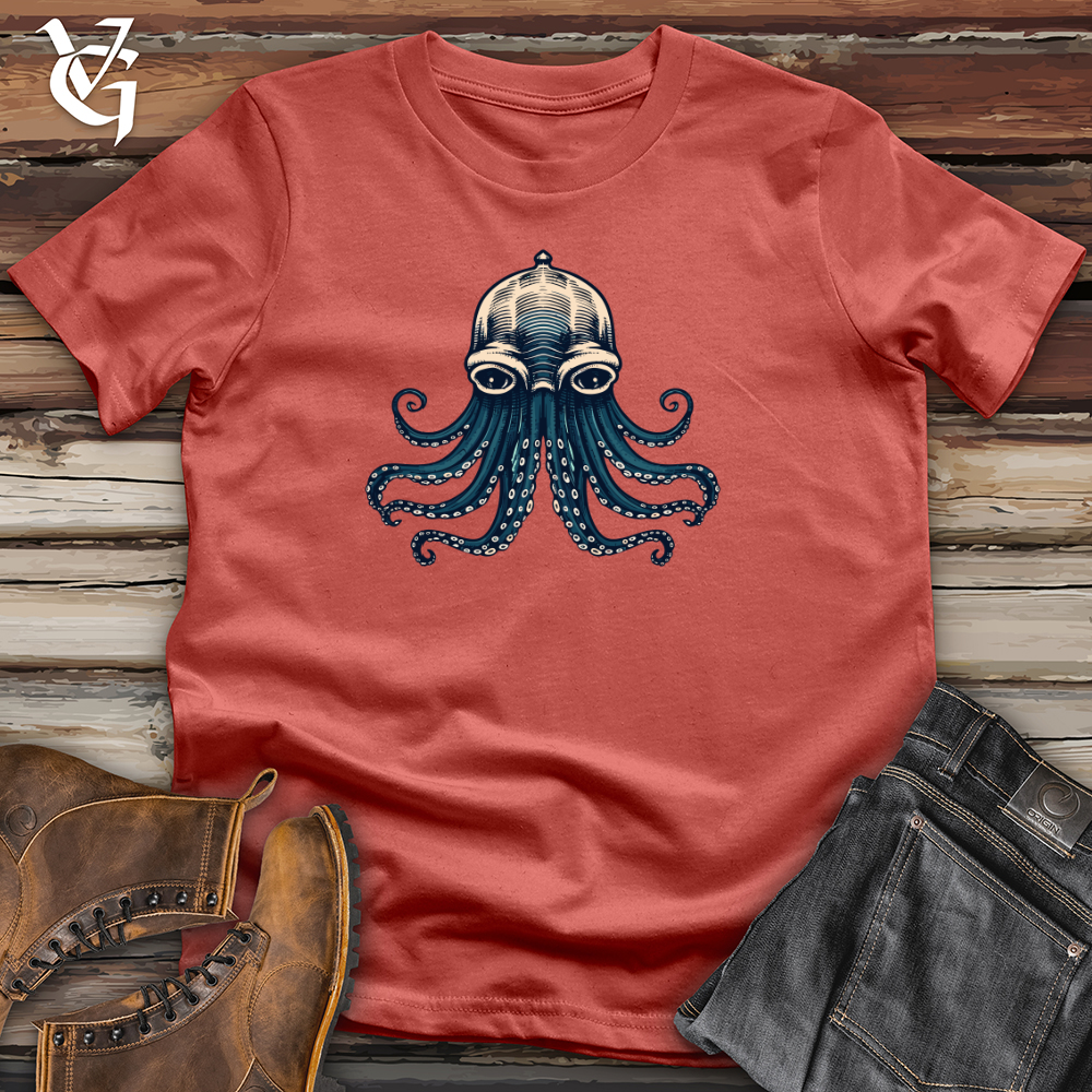Retro Aqua Tentacles Cotton Tee