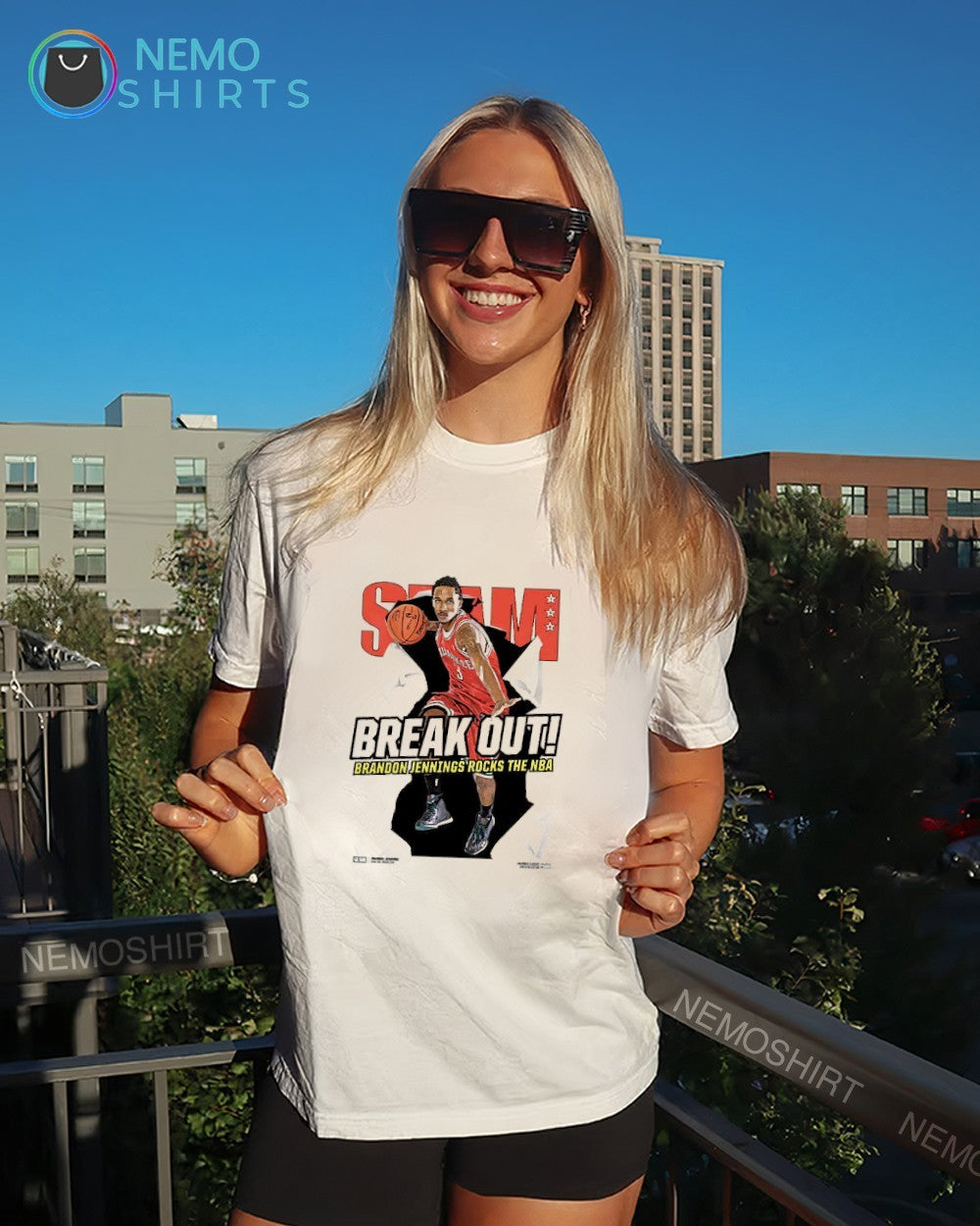 SLAM break out Brandon Jennings rocks the NBA shirt