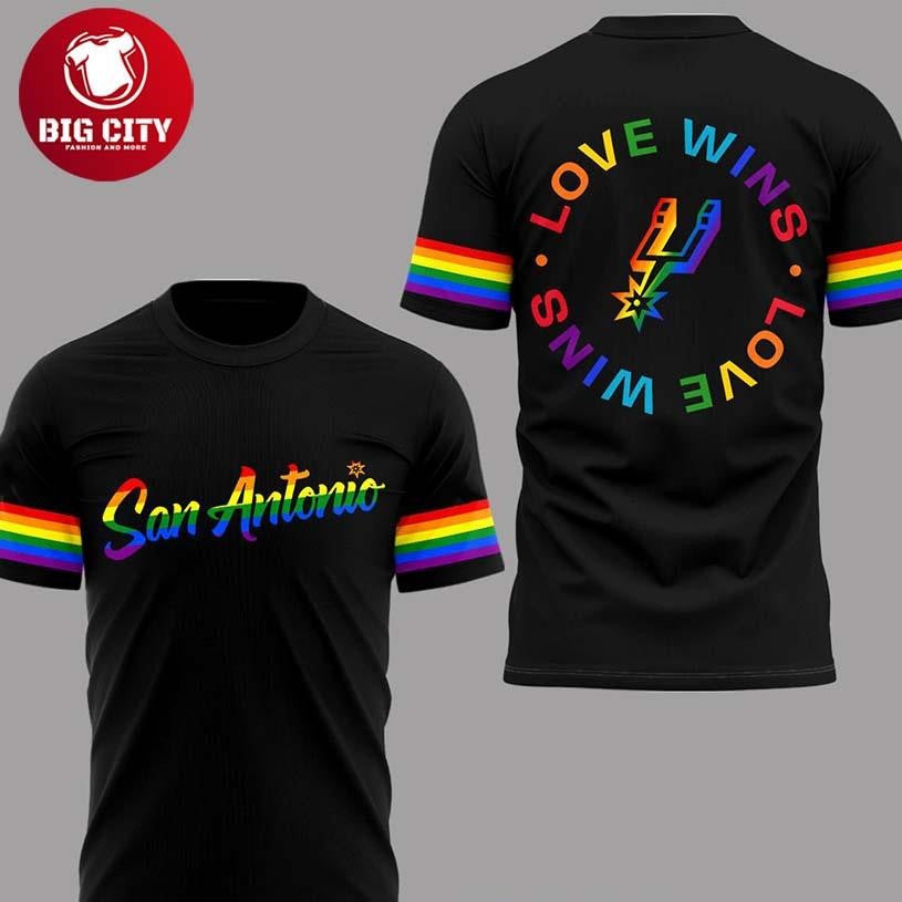 San Antonio Spurs Pride Night 2025-2026 Season Two Sided Shirt