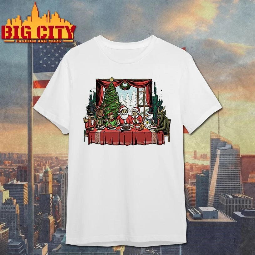 Santa Claus christmas mashup last dinner 2025 shirt