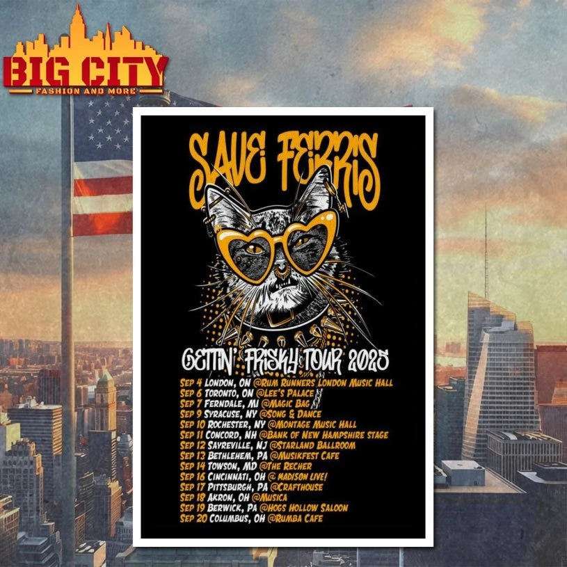 Save Terris Gettin Frisky Tour 2025 Poster shirts