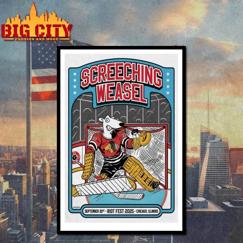 Screeching Weasel Sep 21, 2025 Chicago, IL in Riot Fest 2025 Poster shirt