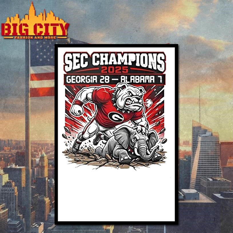 Sec Champions Georgia 28 Alabama 7 Shirt