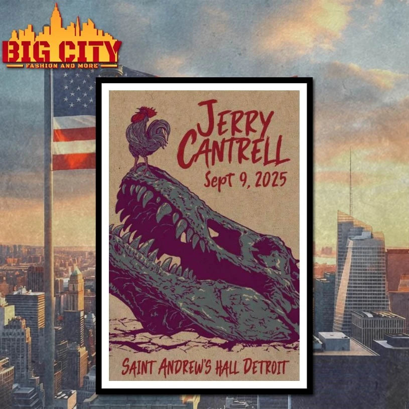 Sep 9 2025 Jerry Cantrell Saint Andrew’s Hall Detroit Poster shirt
