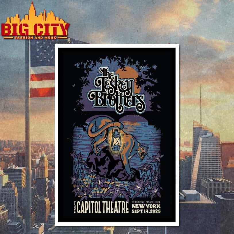 Sept 14 2025 The Teskey Brothers At New York Poster Shirt