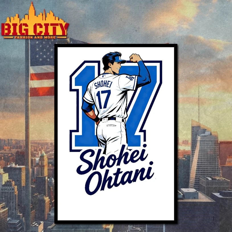 Shohei Ohtani Dodgers 17 Baseball Cartoon Shohei Shirt