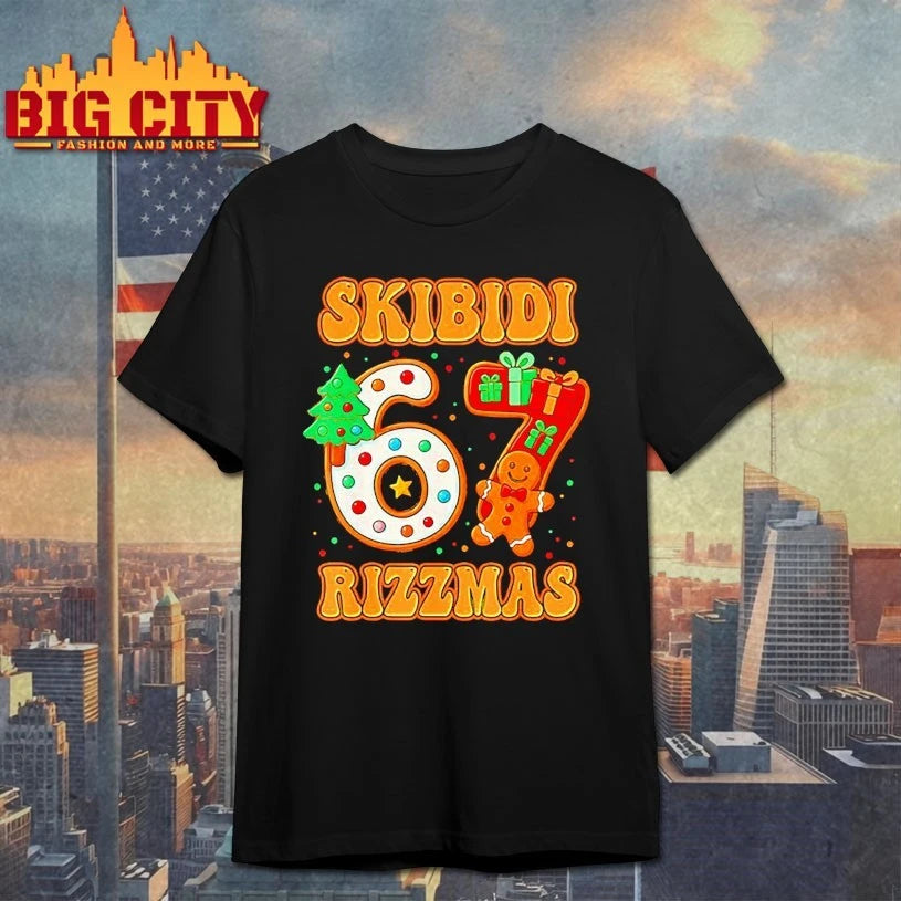 Skibidi Rizzmas 67 Funny Six Seven Meme Christmas shirt